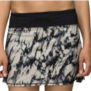 Lululemon Run Pace Setter Skirt in Gray Granite Black Mojave Tan Black